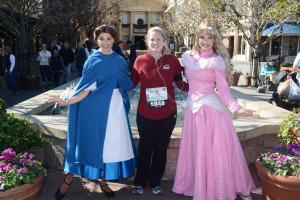 my character picture with Belle and Aurora