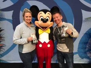 photoshoot with Mickey Mouse