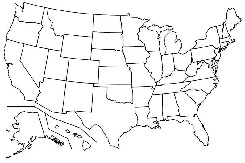 50 states blank