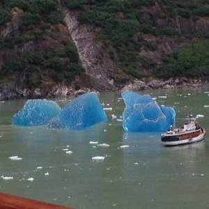 What kind of blue is that? Windex Blue! They don't look that big until you see the boat next to it.